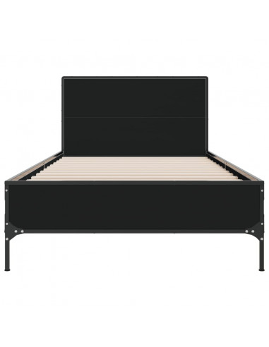 Giroletto Nero 100x200 cm in Legno Multistrato e Metallo