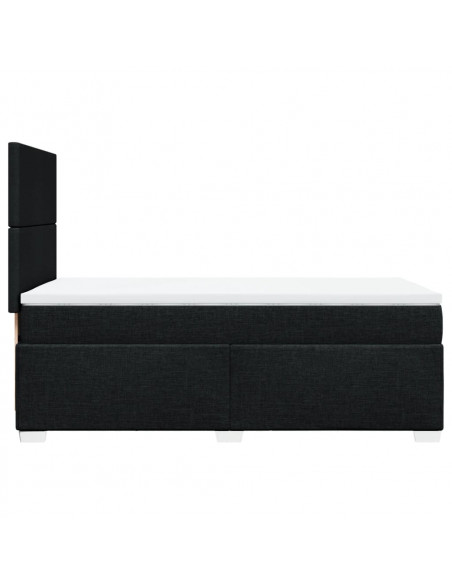 Giroletto a Molle con Materasso Nero 80x200 cm inTessuto