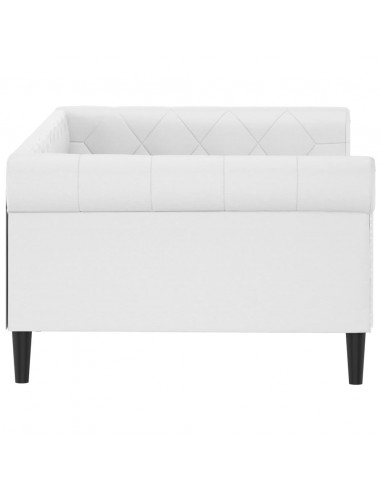 Letto da Giorno Bianco 100x200 cm in Similpelle