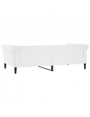 Letto da Giorno Bianco 100x200 cm in Similpelle