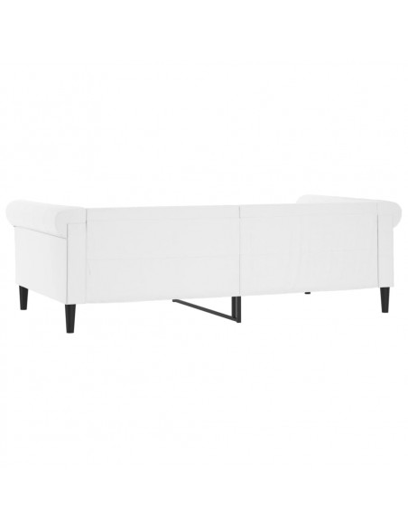 Letto da Giorno Bianco 100x200 cm in Similpelle