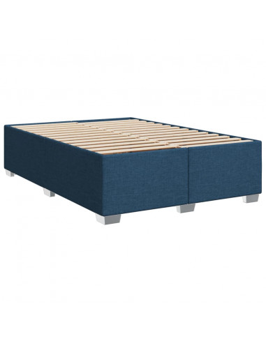 Giroletto a Molle con Materasso Blu 160x200 cm in Tessuto