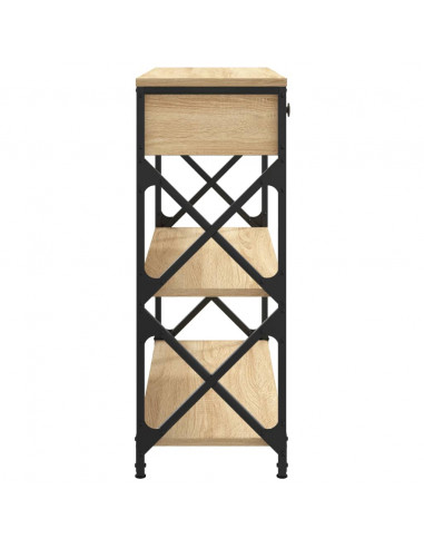 Tavolino Consolle Rovere Sonoma 75x28x75cm in Legno Multistrato