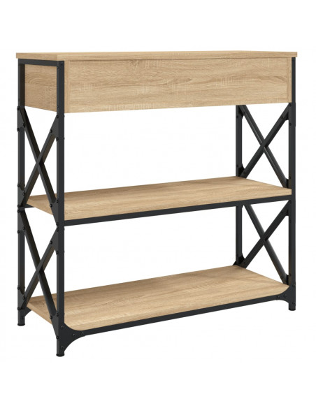 Tavolino Consolle Rovere Sonoma 75x28x75cm in Legno Multistrato