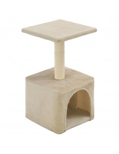Albero per Gatti con Tiragraffi in Sisal 55 cm Beige 2