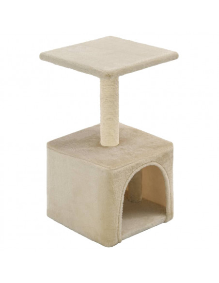 Albero per Gatti con Tiragraffi in Sisal 55 cm Beige