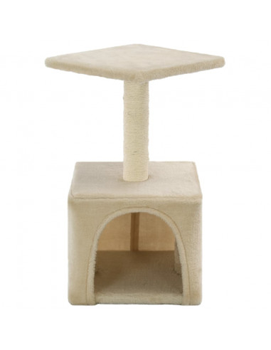 Albero per Gatti con Tiragraffi in Sisal 55 cm Beige