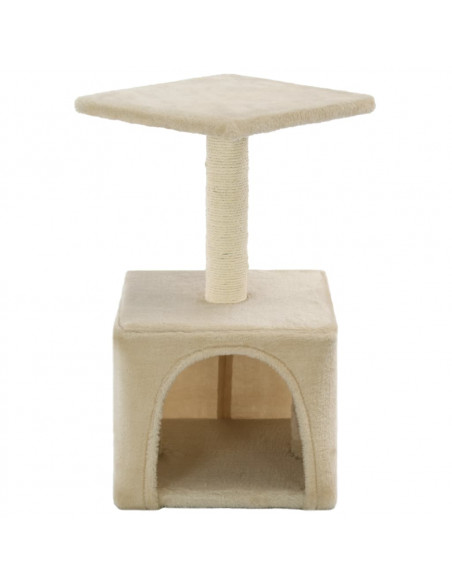 Albero per Gatti con Tiragraffi in Sisal 55 cm Beige