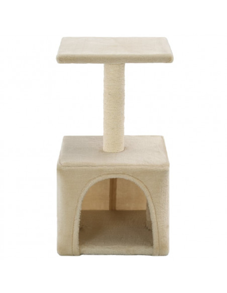 Albero per Gatti con Tiragraffi in Sisal 55 cm Beige