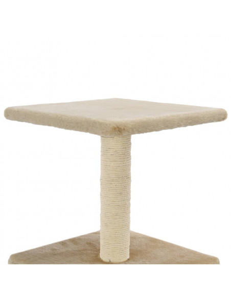 Albero per Gatti con Tiragraffi in Sisal 55 cm Beige