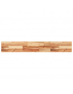 Ripiano a Parete 120x20x4cm Legno Massello Acacia Rifinito Olio 2