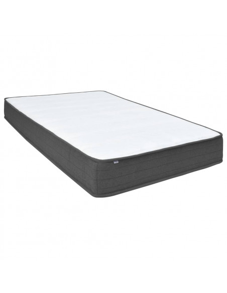 Letto a Molle Grigio Scuro in Tessuto 180x200 cm