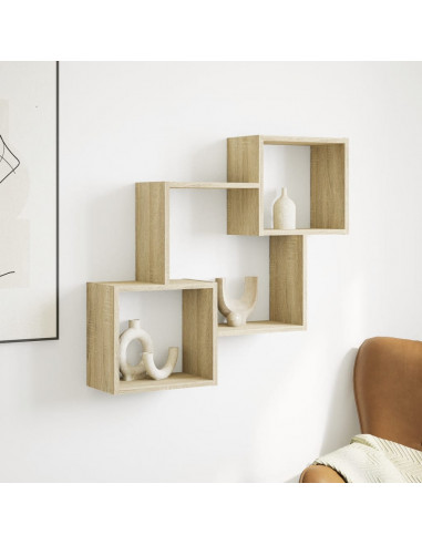 Mobile a Parete 78x18x71 cm Rovere Sonoma in Legno Multistrato