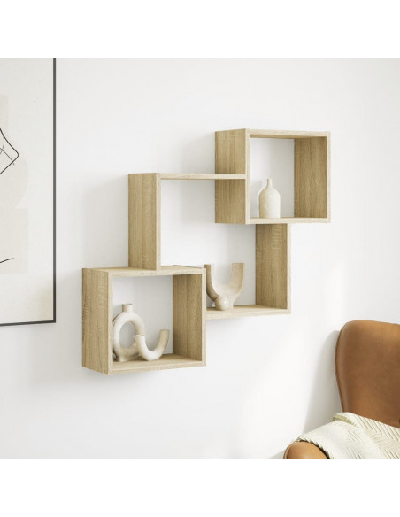 Mobile a Parete 78x18x71 cm Rovere Sonoma in Legno Multistrato