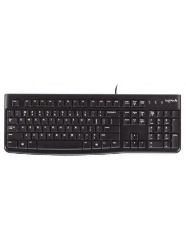 Logitech K120 Corded Keyboard tastiera Ufficio USB QWERTY US International Nero