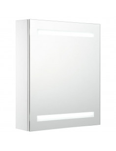 Armadietto Bagno con Specchio e LED 50x13,5x60 cm 2