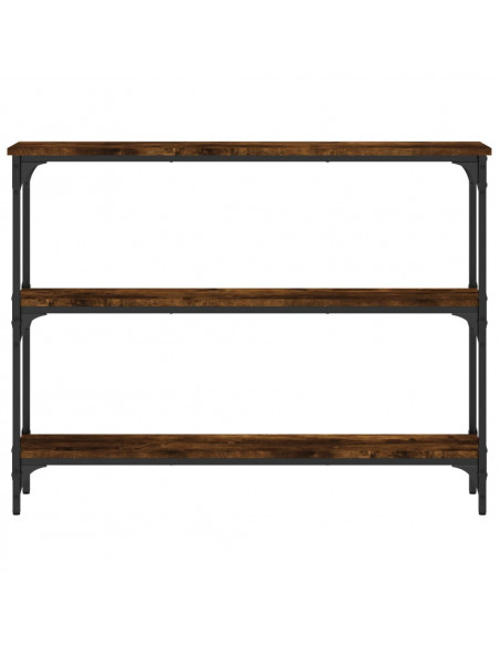 Tavolino Consolle Rovere Fumo 100x22,5x75 cm Legno Multistrato