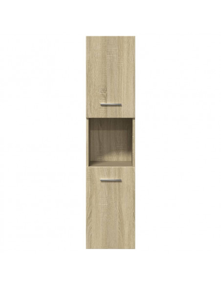 Set Mobili da Bagno 3 pz Rovere Sonoma in Legno Multistrato
