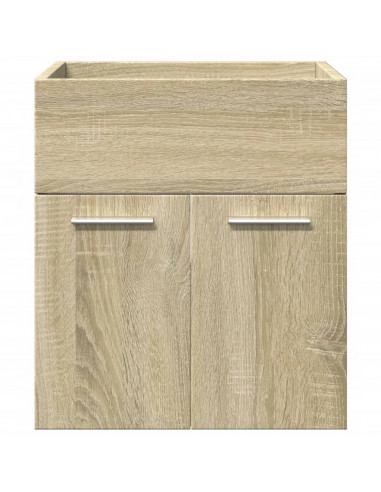 Set Mobili da Bagno 3 pz Rovere Sonoma in Legno Multistrato