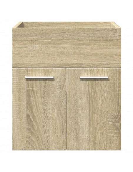 Set Mobili da Bagno 3 pz Rovere Sonoma in Legno Multistrato