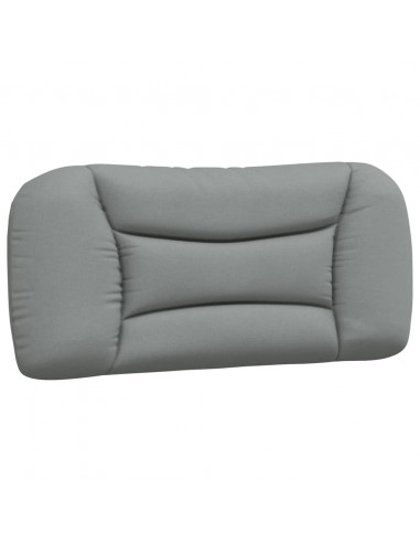 Giroletto con Testiera Grigio Chiaro 80x200 cm in Tessuto