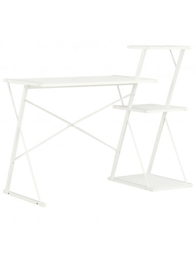 Scrivania con Ripiano Bianca 116x50x93 cm