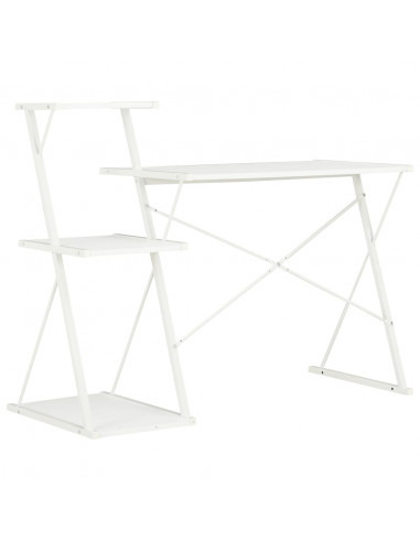 Scrivania con Ripiano Bianca 116x50x93 cm