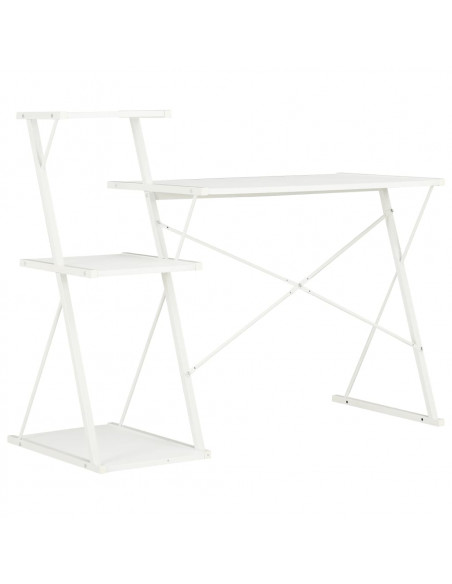 Scrivania con Ripiano Bianca 116x50x93 cm