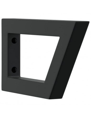 Reggimensole per Lavabo 2 pz Nere Trapezio in Acciaio