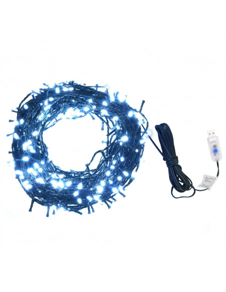 Stringa di Luci LED Interno Esterno 400 LED 40 m Bianco Freddo