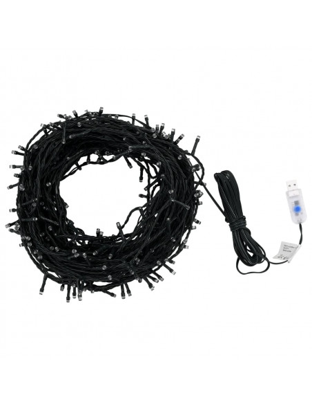 Stringa di Luci LED Interno Esterno 400 LED 40 m Bianco Freddo