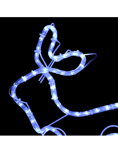 Renne e Slitta Decorazione Natalizia per Esterni 252 LED
