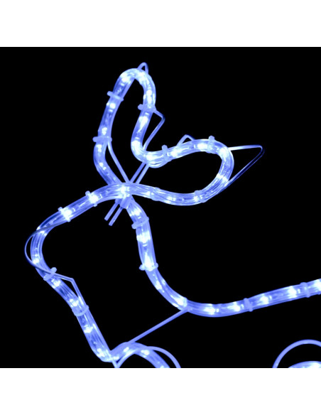 Renne e Slitta Decorazione Natalizia per Esterni 252 LED