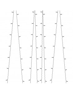 Luci Solari Fatate 5 pz 5x200 LED Bianco Freddo Interni Esterni 2