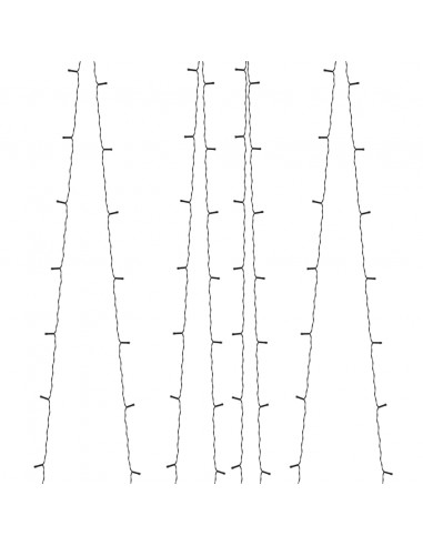 Luci Solari Fatate 5 pz 5x200 LED Bianco Freddo Interni Esterni