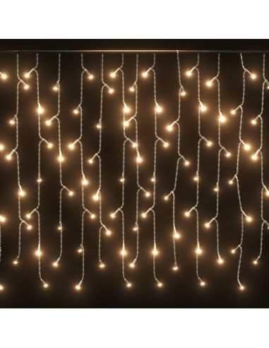Luci a Ghiaccioli a LED 10 m 400 LED Bianco Caldo 8 Funzioni