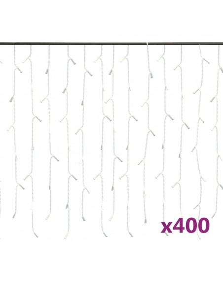 Luci a Ghiaccioli a LED 10 m 400 LED Colorati 8 Funzioni