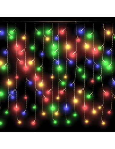 Luci a Ghiaccioli a LED 10 m 400 LED Colorati 8 Funzioni