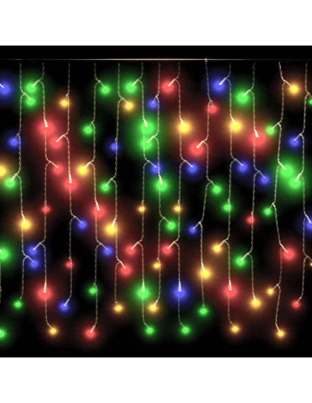 Luci a Ghiaccioli a LED 10 m 400 LED Colorati 8 Funzioni