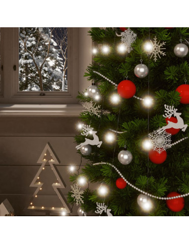 Luci Solari Fatate 2 pz 2x200 LED Bianco Freddo Interni Esterni