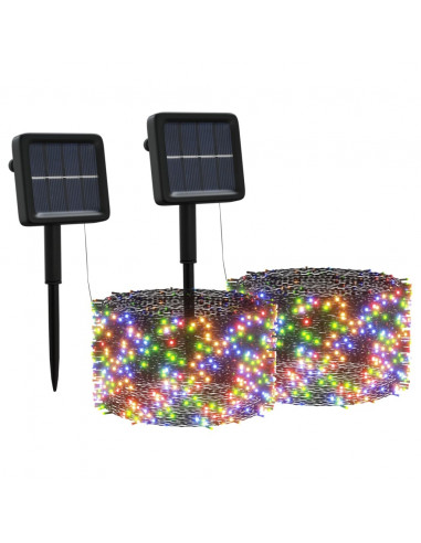 Luci Solari Fatate 2 pz 2x200 LED Colorati Interni Esterni