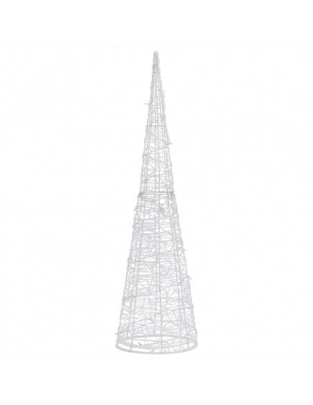 Piramide Decorativa Cono Luce LED Acrilico Bianco Freddo 90 cm