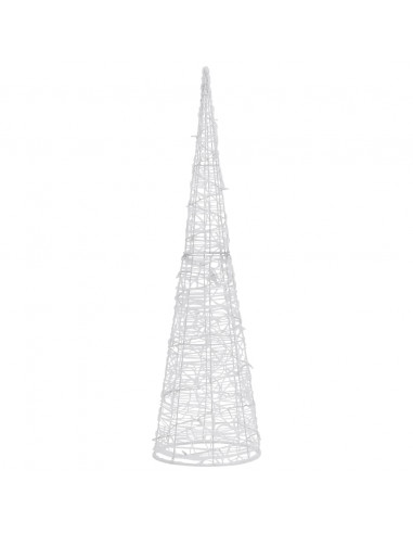 Piramide Decorativa Cono di Luce LED Acrilico Blu 90 cm