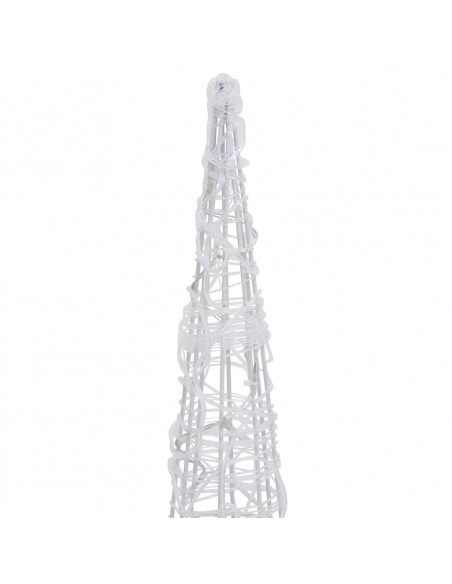 Piramide Decorativa Cono di Luce LED Acrilico Colorato 90 cm