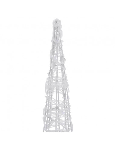 Piramide Decorativa Cono di Luce LED Acrilico Blu 120 cm