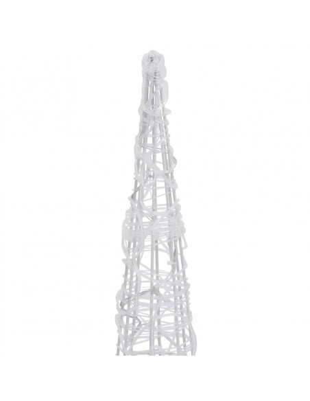 Piramide Decorativa Cono di Luce LED Acrilico Blu 120 cm