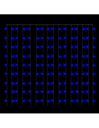 Tenda Luci a Ghiaccioli 3x3m 300 LED Blu 8 Funzioni