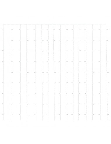 Tenda Luci a Ghiaccioli 3x3m 300 LED Bianco Freddo 8 Funzioni