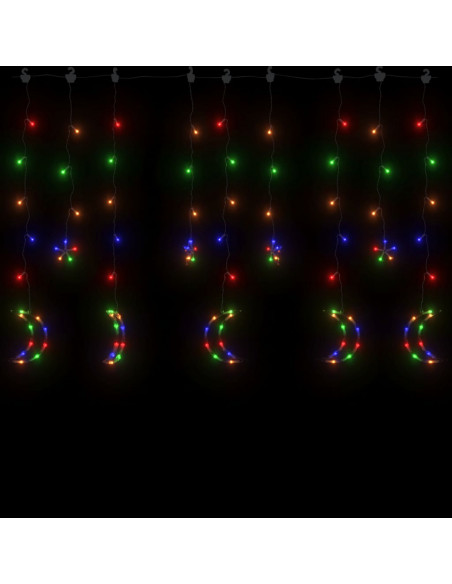 Luci Fatate Stella e Luna con Telecomando 138 LED Colorate