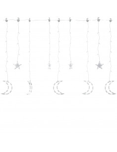 Luci Fatate Stella e Luna con Telecomando 345 LED Bianco Freddo 2